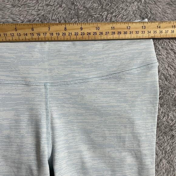 Outdoor Voices Leggings Womens Size Medium Ankle Blue and White Stretch Athletic - Picture 4 of 8